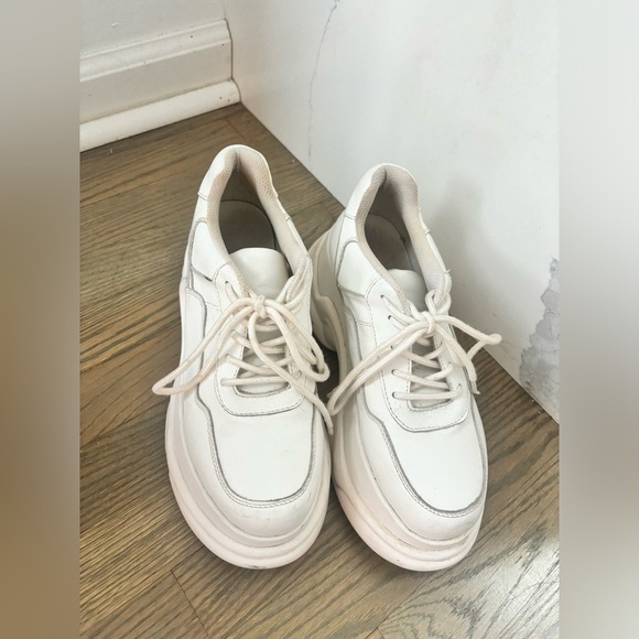 Jeffrey Campbell Most Def Wedge Sneaker White Platform Sneakers Women’s size 8 - Picture 4 of 9